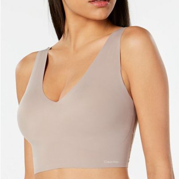 NWT Calvin Klein Invisibles Lightly Lined V-Neck Bralette XS - Picture 2 of 2